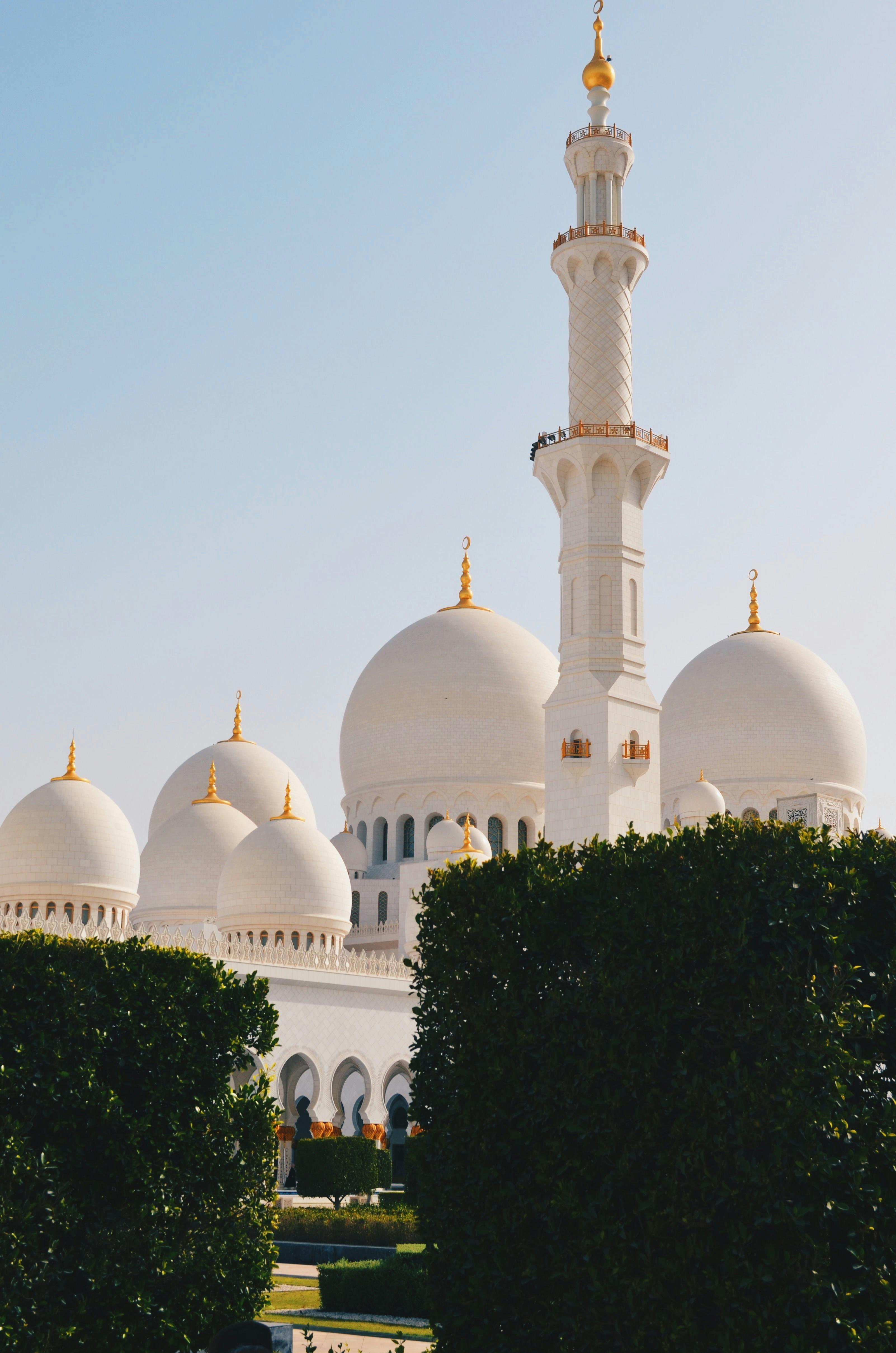 A beautiful mosque at sunset